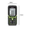 Huepar LM100A Rangefinder 330Ft/100M Backlit LCD Laser Measure M/In/Ft with Li-ion Battery & Electric Angle Sensor