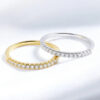 Smyoue Test Passed Moissanite Matching Wedding Diamond Band for Women Sterling Sier Female Crown Single Tail Ring