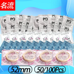 85678aba42299e36 50/100pcs Bulk Ultra Thin Condom 52mm Hyaluronic Acid Lubrication Penis Sleeves Adults Safer Sex Toy Contraception Supplies