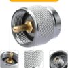 SAN LIKE 2pcs Camping Stove Adapter Butane Canister Adapter EN417 Lindal Valve Canister Shifter Propane Adapter Isobutane Fuel Canister with Exhaust Air Pressure Button