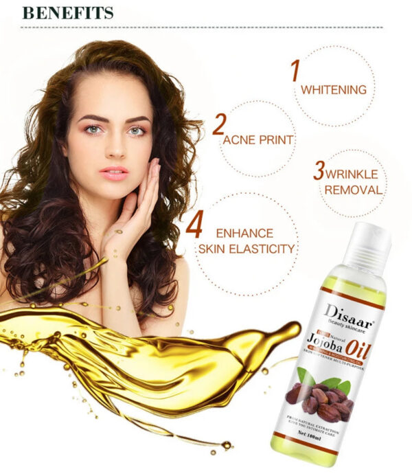 857bac884f65d243 Natural Organic Jojoba Oil Anti Aging Firming Skin Face Oil Moisturizing Relaxing Massage Oil Hair Repair Skin Care Body Oil