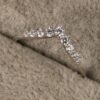 S925 Sterling Silver Little Princess Crown Diamond Ring Simple Sen Series Little Fresh Fine Wedding Engagement Birthday Gift