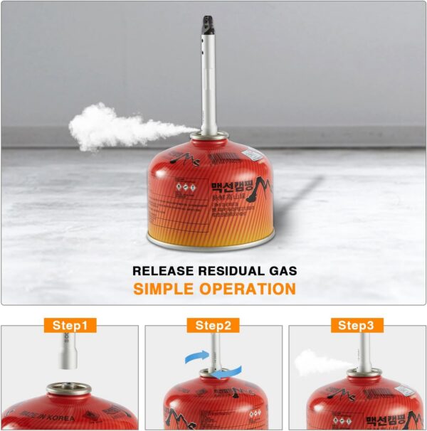 8592b83b26a9da00 Gas Refill Adapter,Isobutane fuel refill,Isobutane Canister Shifter,Lindal Valve Canister Shifter,Gas Saver Plus,Air Vent Function,Backpacking Camping Stove Adapter