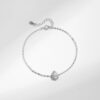859866ab567d123f MODIAN 925 Sterling Silver Water Drop Clear CZ Bracelet Pear Cut Link Chain Platinum Plated Bracelet For Women Wedding Jewelry
