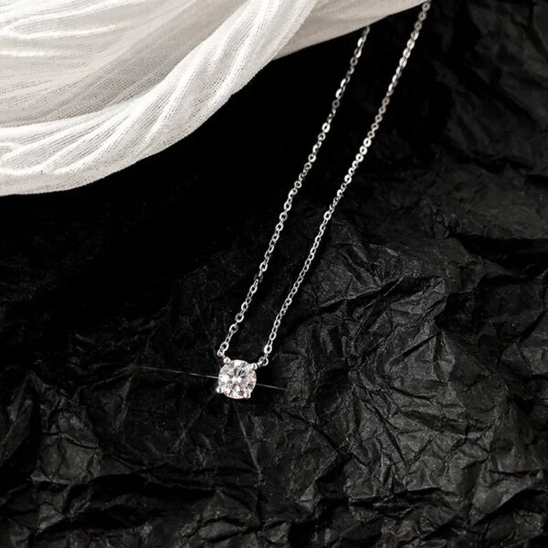 New Trendy Sier Color AAA Zircon Choker Necklaces Simple Shiny Diamond CZ Pendants For Women Fine Jewelry NK126