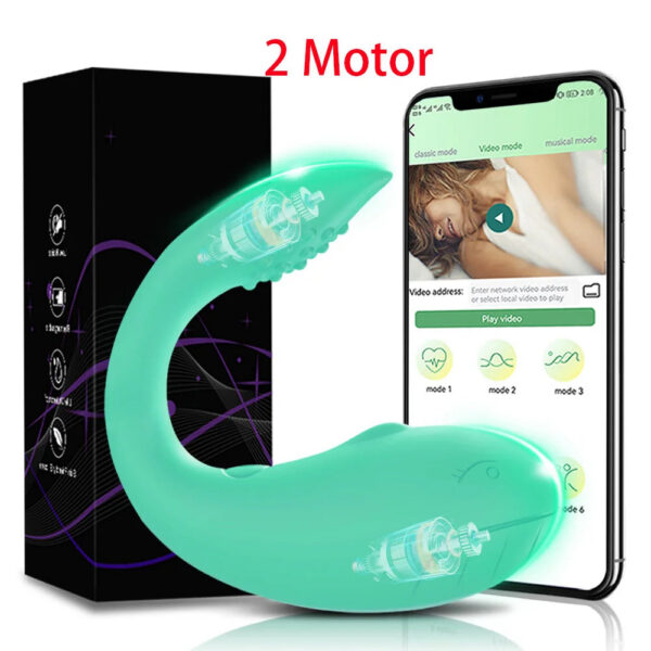 Bluetooth APP 2 Motors G Spot Vibrator for Women Dildo Clitoris Stimulator Vagina Vibrating Love Egg Panties Sex Toys for Adults