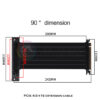PCIE 4.0 X16 Riser Cable Video Card Extension Shielded Flexible 90° Mounting GPU Express Lossless Black/White