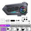 Wireless Bluetooth5.3 Motorcycle Helmet Intercom Headset Waterproof 300 m Intercomunicador Speaker Earphone