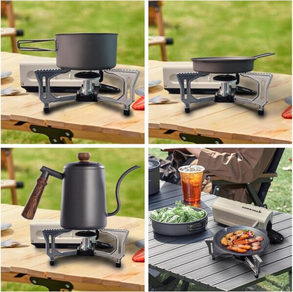 Portable Cassette Stove With Delicate Storage Bag, Foldable Camp Stove Compact Camping Stove, 2200W Folding Butane Gas Burner (Black)