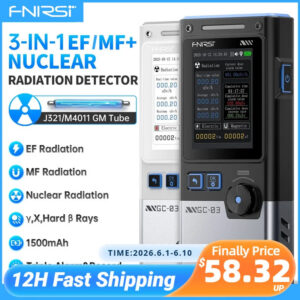 FNIRSI GC-03  3-IN-1 Electromagnetic Radiation Detector, Electric & Magnetic Field Strength, RF Power, Temperature Monitor