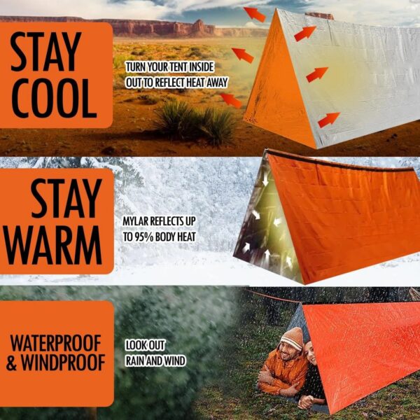 85c26e4f6bf7c135 2 Person Emergency Tent Casa De Waterproof Camping Travel Pergola Family Campaign House Tourist Tents Cool Gear Equipment Coat