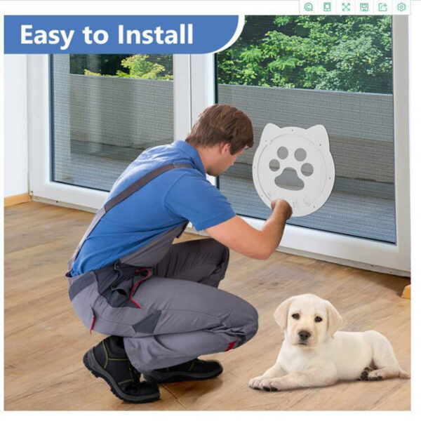 85c2d843bac86c2e Dog Flap Pet Cat Inside Lockable Safe Screen Outdoor Magnetic Self-Closing Function Sturdy Door for Dogs Cats