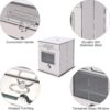 REDCAMP Faltbarer Campingofen mit 3-stufigem Grill, Mini Edelstahlofen zum Backen, Grillen, Outdoor Kochen