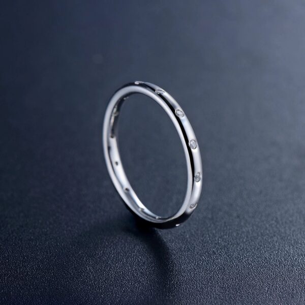 85cea8fa3bdc9584 Modian 100% Real 925 Sterling silver Stackable Ring Clear Fashion Simple CZ Wedding For Women Genuine Classic Jewelry