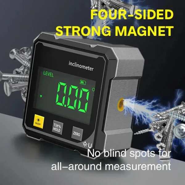 85cfb144e3eb807f NEW 4-Side Magnetic Digital Angle Gauge With Laser Electronic Protractor Horizontometer Inclinometer Angle Ruler Slope Measuring