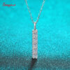 Smyoue D Color 5 Gems Full Moissanite Necklace for Women Man Sparkling Lab Created Diamond Pendant S Sterling Sier GRA