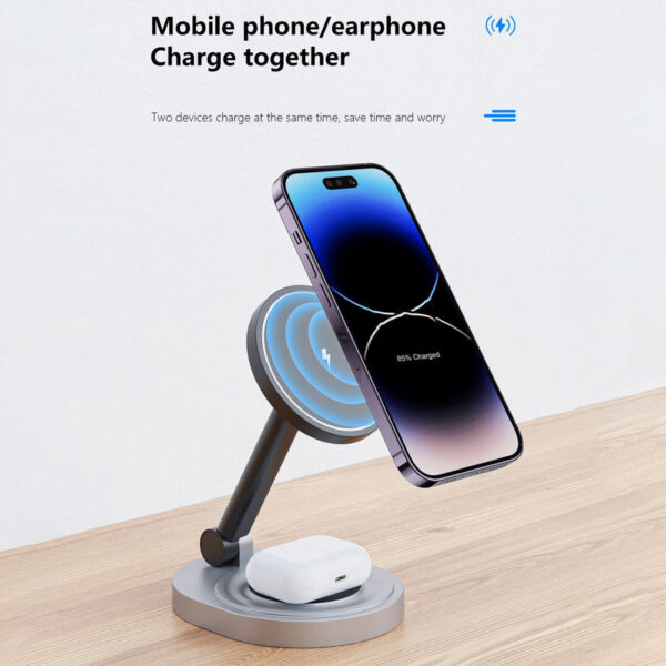 85e9adf3c9a6f3c7 2 In 1 Magnetic Wireless Charger Stand Pad For iPhone 15 14 13 12 Pro Max 11 X Apple Watch Fast Charging Dock Station
