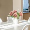 Artificial Rose Flower Dusty Rose Flower Silk Flowers 12 pcs with Long Stem Silk Roses Bouquet for Wedding Bridal Shower Party Home Decoration
