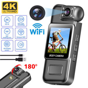 85f4ae4fe4ff0b9a 1080P HD WiFi Mini Portable Digital Video Recorder Color Screen Wearable Camera Night Vision Police Cam Small Bike Camcorder