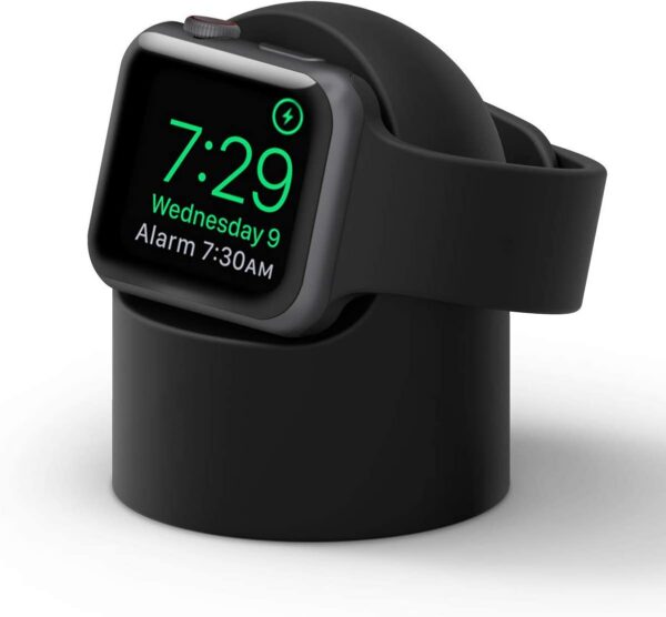 861a3a096a095050 Stand For Apple Watch Series 9 8 Ultra 7 6 5 SE 4 3 2 Charger Dock Station Silicone Bracket Iwatch Charging Cable Holder