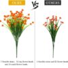 861f98aca7a67c01 AmyHomie 20 Bundles Artificial Flowers Outdoor UV Resistant Faux Flowers No Fade Fake Plastic Plants Garden Porch Window Box Decorating(Bright Yellow)