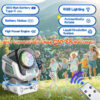 2025 Upgraded Version of the Bubble Machine with Remote Control, Automatic Rotation, and Rgb Lights, 1800Mah Rechargeable Battery, Type-C Charging, Suitable for Children, Weddings, Birthday Parties, and Outdoor Activities, Bubble Machine Does Not Include