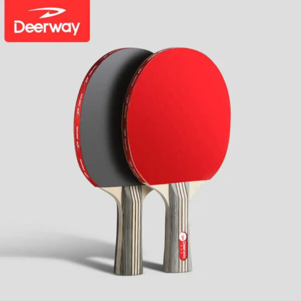 8625277386b1dd3c Ping Pong Paddle Set with 2 Horizontal Rackets Comfort Handle Nanotechnology Durable Basswood Wood Ping Pong Supplies