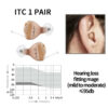 Rexton Inox Super Invisible Aids CIC Digit 8 Channel Hearing App Adjustable Ear Aid For Mild to Moderate Deafness