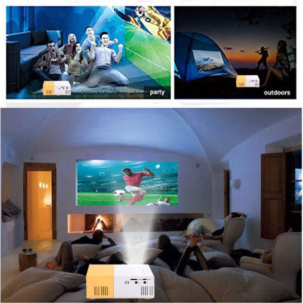 862b6e3b5e747316 YG300 MINI Projector Portable Home Theater Smart TV Laser Beamer 3D Cinema LED Videoprojector for 4k 1080P Movie Via HD Port