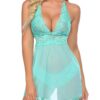 Avidlove Women Lingerie Lace Babydoll Strap Chemise Halter Teddy V Neck Mesh Nightgown