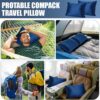 8653269e8c461aa4 2 Pack Camping Pillow for Sleeping Shredded Memory Foam Travel Pillow with Storage Bag, Compressible Portable Pillow for Outdoor Camp Backpacking Hiking Essential Gear (Blue, Small)