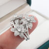 866b6df92dbf08ae 2024 New High Pear Shaped Branch Zircon Stamp for Women's Fashion Flower Diamond Big Ring Party Birthday Gift
