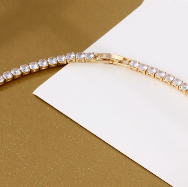 866f75b70485308a Trendy 4mm Lab Zircon Necklace White Gold Filled Party Wedding Necklaces For Women Bridal Tennis Chocker Jewelry Gift
