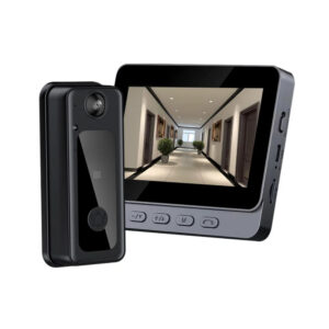8677afd3cab85360 2.4G Wireless Visual Intercom Doorbell 4.3 Inch IPS Screen BT Interconnect Video Monitoring Intelligent Doorbell TwoWay intercom