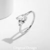 MODIAN Real 925 Sterling Silver Sparkling Water Drop Interweaving Dazzling Clear Pear CZ Finger Rings For Women Fine Jewelry