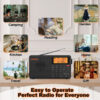 XHDATA D-109 Stereo Digital Portable AM SW MW FM Bluetooth Compatible Multifunctional Radio Support TF Card Player