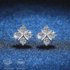 925 Sterling Silver 0.8 Carat *2 Moissanite Diamond 8 Earrings Classic Fashion Design Light Luxury Niche Temperament