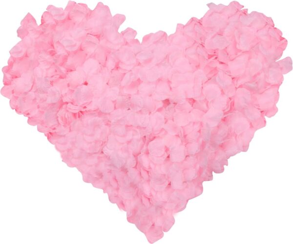 Red Rose Petals Decorations Set, 1000 Pieces Artificial Rose Petals with 3Pcs Romantic Banner, Rose Petals for Romantic Night for Her Set, Special Night Party Decor for Home, Wedding, Anniversary
