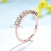 86a3cf6db57a558e Kuololit Soild 585 14K Rose Gold Moissanite Band for Women Baguette Solitaire Matching Wedding Diamond Ring Engagement