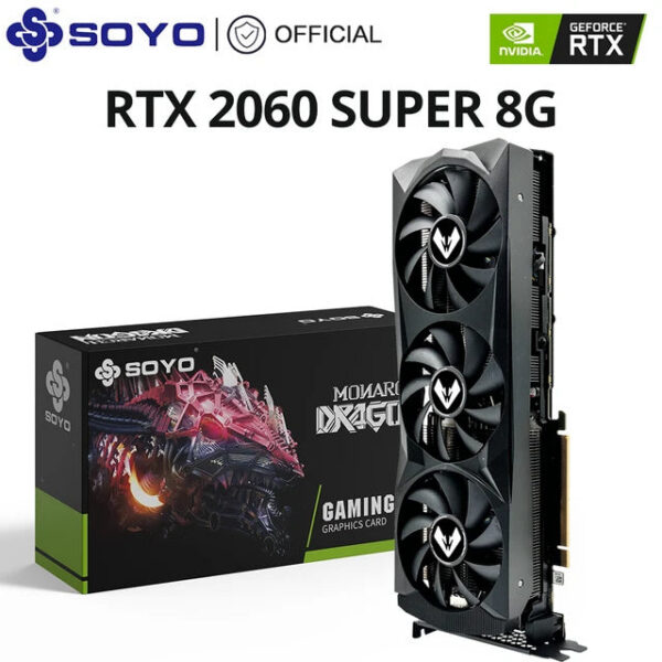 86b18ea56dc19e48 SOYO World Premiere Nvidia Geforce RTX 2060 SUPER GDDR6 8G Graphics 256Bit White Video Gaming Full New GPU RGB Card