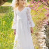 86c54a843ff310f7 2-11Years Boho Flower Girl For Wedding Girls Junior Bridesmaid Dresses First Communion Dress Lace Bohemian Gown