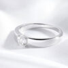 Smyoue D Color 0.5CT 1CT Moissanite Ring for Men Sterling Sier Simulation Diamond Wedding Band Classic Round Cut with GRA