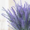 86d4ff72c80bb594 Ouddy Decor 24 Bundles Artificial Lavender Flowers Fake Plastic Purple Flowers Outside UV Resistant for Home Wedding Kitchen Garden Patio Window Box Centerpieces Indoor Outdoor Decor (Gray Purple)