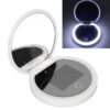 UV Mirror Sunscreen Testing Camera with Light 2X Magnification Travel Makeup 3.5in Pocket Size L