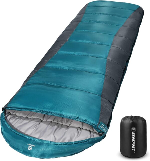 86ec109a4ae5ab63 Bessport Schlafsack Flannel für Camping 3-4 Jahreszeiten - 10 °C-20°C | Winter Schlafsack Leichtgewichtig, Wasserdicht und Warm für Erwachsene und Kinder,Rucksackreisen,Camping, Wandern und Reisen