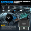 86eefc70635c2800 XTOOL Advancer AD20Pro OBD2 Bluetooth Scanner Full System Car Diagnostic Tool obd2 Scanner Oil Reset & Battery Test Code Reader