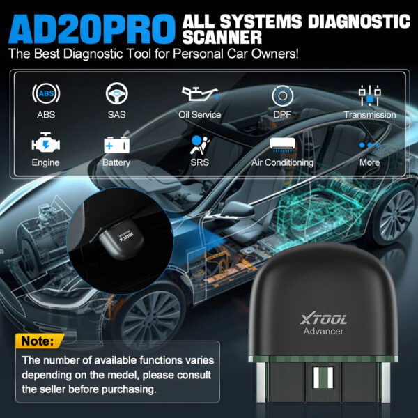 86eefc70635c2800 XTOOL Advancer AD20Pro OBD2 Bluetooth Scanner Full System Car Diagnostic Tool obd2 Scanner Oil Reset & Battery Test Code Reader