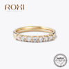 ROXI Ring 2.5mm Gold Half Eternity Bubble Rings For Women Wedding Diamond Engagement Band Moissanite Jewelry