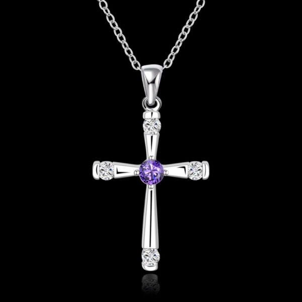 sterling Sier crystals cross Pendant diamond Necklace For Women fashion party wedding accessories Jewelry gifts