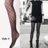 VERO MONTE Women Patterned Fishnet Tights Black Fishnets Net Stockings Pantyhose